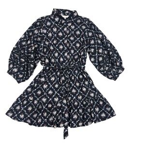 LC Lauren Conrad Navy Floral Mini Dress